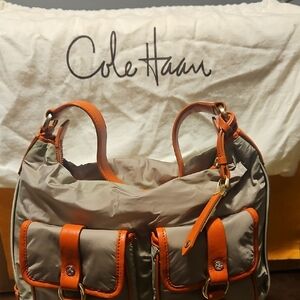Cole Haan Women's Gray and Brown Shoulder Bag